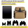 Waterproof Outdoor Binocular Case Harness with Rangefinder Pouch Chest Pack Universal Bino Backpack Case