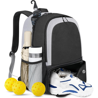 Custom Logo Outdoor Waterproof Large Capacity Pickleball Paddle Bag Pickleball Bag Backpack with Shoe Compartment
