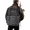 Multifunctional Large-Capacity Fishing Tackle Backpack 3 Fishing Rod Holders with 2 Lure Covers