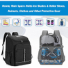 2024 New Design Roller blade Bag with Adjustable Padded Shoulder Strap Large capacity Ice Skate Backpack