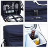 Insulated Food Cooler Bag 2 Person Camping Set Pack Outdoor Picnic Basket Backpack