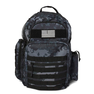 Amazon Hot Sell Military Camo Baby Gear Backpack with Flag Patch Daddy Tactical Baby Bag Backpack 