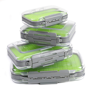 2025 Hot Sale Double Sided Waterproof Transparent Lid Fly Storage Box Fly Fishing Lure Box with Easy Grip Foam
