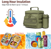 Durable Large Tactical Lunch Bag with Detachable MOLLE Bottle Holder Adult Lunch Box Tote Cooler Bag 