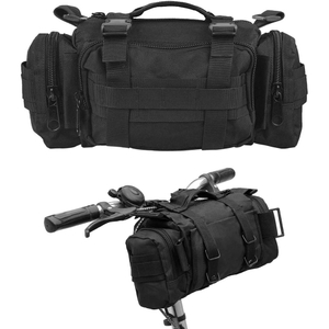 Fashion OEM Water Resistant Bicycle Cycling Pack Multi-purpose Waist Bag 900D Oxford Molle Bike Handlebar Bag