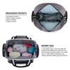 Versatile Diaper Bag Smart Organizer Travel Diaper Storage Backpack Handbag with Waterproof Changing Pad Gray