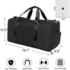 Stylish Sports Gym Bag Overnight Bag with Shoes Compartment Portable Fitness Travel Duffel Luggage Bag