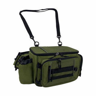 Water Resistant 900D Oxford Fishing Tackle Waist Pack with Rod Holder and Phone Pocket