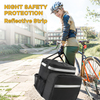 Expandable Insulated Reflective Strip Delivery Cooler Bike Bag Takeaway Food Delivery Bags Thermal with Cup Holder