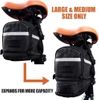 Fashion Custom Expandable Bicycle Strap-On Saddle Bag 3M Reflective Taillight hanger Bike Seat Bag