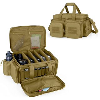 Custom 5 Handguns Shooting Duffle Range Bag Pistol Bag with 9X Magazine Slots Tactical Bag
