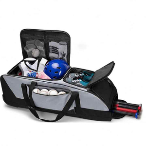 ODM/OEM Large Capacity Outdoor Baseball Catcher Gear Bag Rolling Baseball Softball Bag Softball Bats Bag