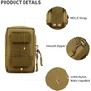 Waterproof Tactical MOLLE Phone Pouch Hiking Cycling Bag Mini First Aid Kit Bag Durable Belt Waist Pack