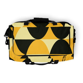 2022 New Trend Tear Resistant Yellow And Black Multiple inside Pockets Foldable Travel Duffel Bag