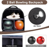 Unisex Custom Logo Sports Bag Bowling Bag 2 Ball Bowling Backpack with Padded Airflow Backpanel