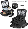 Custom Rolling Medical Gear Luggage Bag with Detachable Trolley and Removable Dividers Nurse Rolling Bag