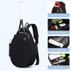 Wholesale New Fashion Sports Backpack Tennis Bag Waterproof Crossbody Sling Pickleball Bag with Study Fence Hook