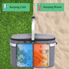 Portable Collapsible Picnic Basket Leakproof Shopping Travel Grocery Bag Picnic Kit