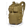 Extreme Water Resistant Tactical Backpack with Small Rucksack Hydration Bladder Compartment