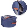 Large Foldable Round Hat Storage Organizer with Leather Carrying Handle for Toy Clothes Hat Travel Case
