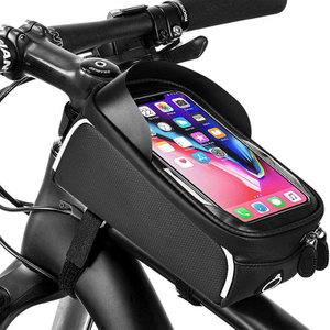 2021 New Style Mount Bicycle Front Frame Bag with 6 Inch Touch Screen Bike Phone Handlebar Phone Case Bag