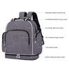 Versatile Diaper Bag Smart Organizer Travel Diaper Storage Backpack Handbag with Waterproof Changing Pad Gray
