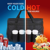 2021 Hot Selling Insulated Food Delivery Bag with Cup Holders Reusable Grocery Bag 
