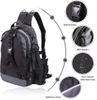 Fishing Tackle Backpack Sling Bag with Rod Holder Tackle Box Backpack Fly Fishing Sling Pack 