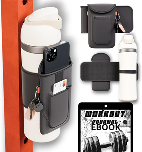 Hot Selling Custom Mini Water Bottle Sleeve Bag Large Phone Pocket Magnetic Gym Pouch