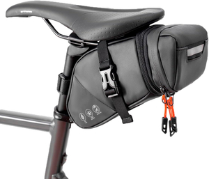 Wholesale Custom Expandable Bike Seat Bag Large Reflective Area Water Resistant Cycling Under Seat Pouch