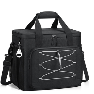 Custom Large Lunch Bag 45Can Collapsible Insulated Leak Proof Bag Waterproof 600D Oxford Soft-Sided Cooler Bag