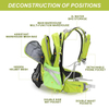 Custom Color Outdoor Hiking Hydration Bag Internal Frame Climbing Bag Hydration Backpack with Rain Cover
