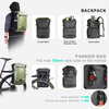 3 in 1 Tarpaulin Outdoor Bike Backpack Shoulder Pack Bicycle Pannier Bag with Hidden Helmet Cover