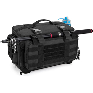 ODM Tackle Box Bag with Rod Holder Soft Fishing Tackle Storage Bag with Non-slip Base for Saltwater Freshwater Fishing