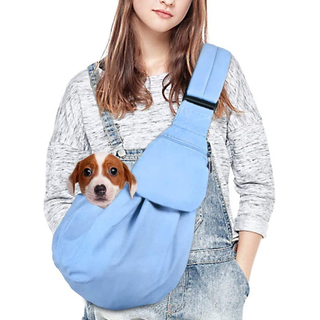 Small Dog Shoulder Bag Hands Free Carry Adjustable Shoulder Strap Safety Belt Bag Pet Sling Carrier