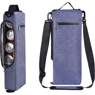 Portable Golf Cooler Bag Holds 6 Cans or Two Wine Bottles with Detachable Shoulder Strap for Golfers