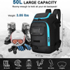 Large Capacity Waterproof Bag Outdoor Backpack 50L Travel Backpack Ski Boot Bag With USB Charging Port