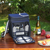 Insulated Food Cooler Bag 2 Person Camping Set Pack Outdoor Picnic Basket Backpack