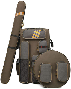 Fishing Tackle Backpack Large Storage Waterproof 3-in-1 Set Multifunctional Shoulder Fishing Backpack 