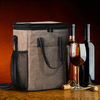Insulated Leak Proof 6 Bottle Wine Carrier Bag Perfect for Wine Lovers Wine Cooler Carrying Tote Bag 