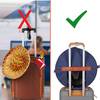 Large Foldable Round Hat Storage Organizer with Leather Carrying Handle for Toy Clothes Hat Travel Case