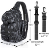 Fishing Tackle Sling Shoulder Backpack Cross Body Sling Bag Tackle Storage Bag with Rod Holder