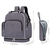 Versatile Diaper Bag Smart Organizer Travel Diaper Storage Backpack Handbag with Waterproof Changing Pad Gray