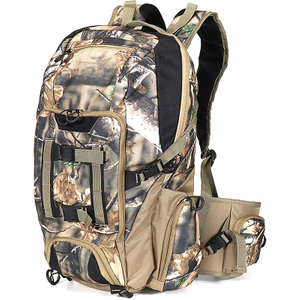 Outdoor Hunting Pack with Rain Cover Camo Silent Frame Hunting Backpack Tactical Storage Bag Camouflage Daypack