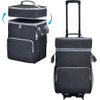 Custom Logo Waterproof 2 Layer Portable Water Bottle Cooler Bag Insulated Soft Cooler Bag with Wheels