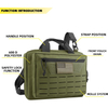 Molle Firearm Case Double Scoped Handgun Carrying Case with Magazine Storage Slots Tactical Pistol Bag