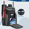 Adult and Youth Durable Softball Bag Baseball Bag Baseball Backpack with Helmet Holder