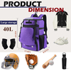 BSCI Factory Large Storage Lightweight Softball Sport Bag Outdoor Sport Baseball Backpack Gear Bag for Helmet and Shoes