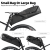 Wide Compatibility Foldable Bicycle Tool Pack Bikepacking Bag Bike Saddle Bag Road Mountain Bike Seat Bag with Tail Light Belt