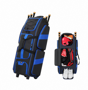 High Quality Durable Sports Bag Rolling Baseball Bag Wheeled Softball Equipment Bag with Shoes Compartment